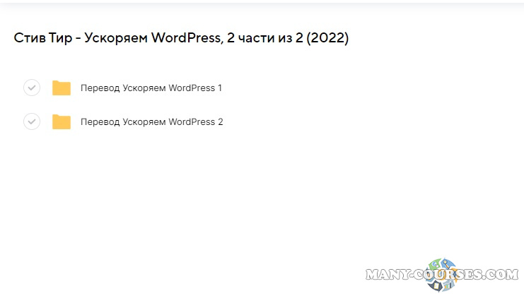 Стив Тир - Ускоряем WordPress, 2 части из 2 (2022)