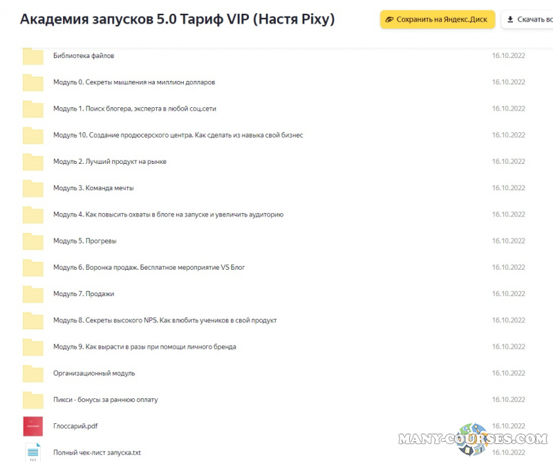 Настя Pixy - Академия запусков 5.0. Тариф VIP (2022)