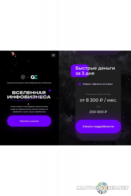 Аяз Шабутдинов - Вселенная инфобизнеса 2023. Пакет Быстрые деньги за 3 дня (2023)