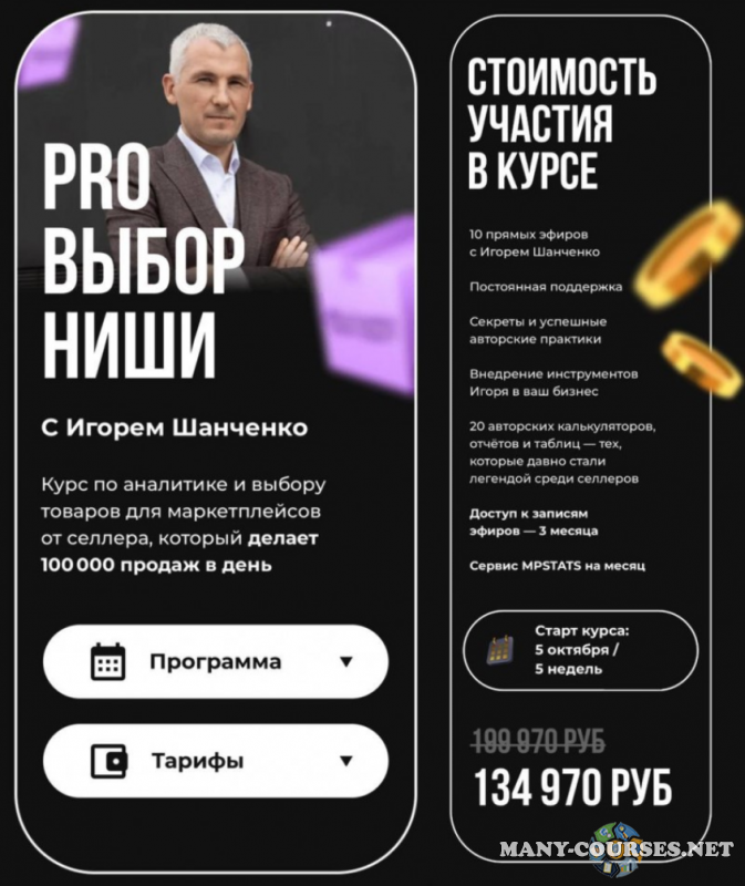 Точка Роста / Игорь Шанченко - Pro Выбор ниши на маркетплейсах